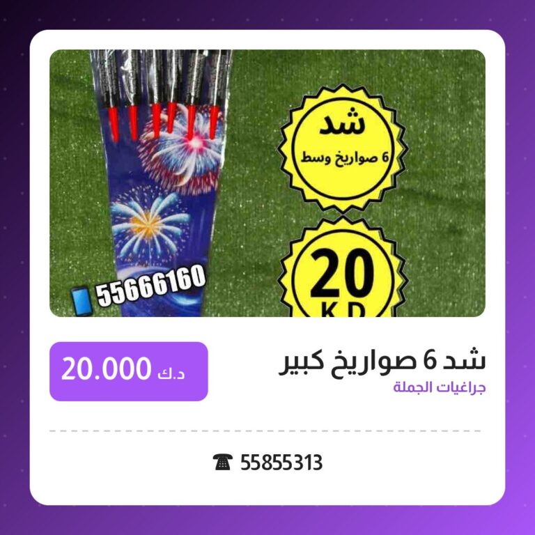 شد 6 صواريخ كبير: السعر والمواصفات الكاملة